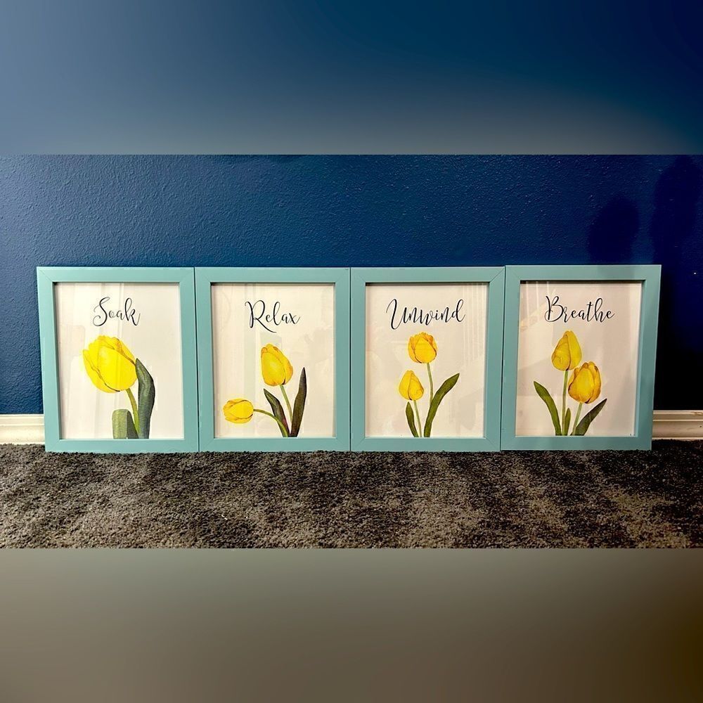4 Framed Prints for Bathroom decor